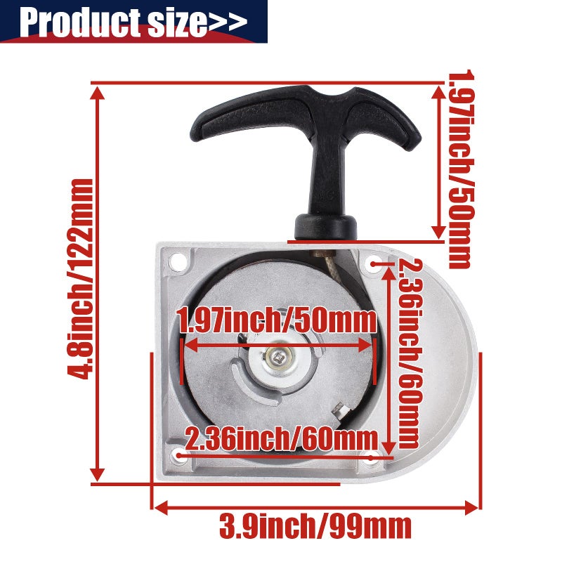 QAZAKY Alloy Pull Start Starter Starters 49cc 50cc 60cc 66cc 70cc 80cc 2-stroke Engine Motorized Bicycle Bike - Image 2